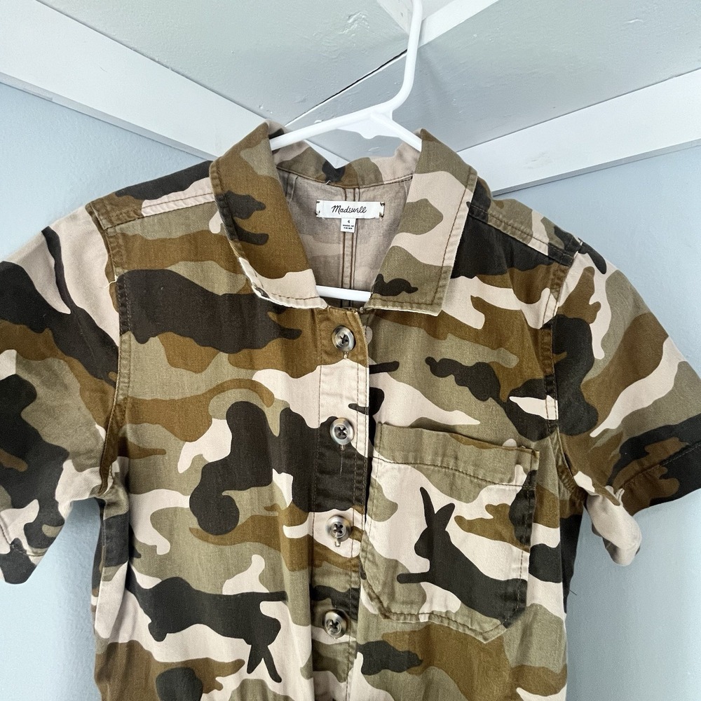 Madewell Wide-Leg‎ Utility Jumpsuit in Cottontail Camo Size 4 - Picture 4 of 9